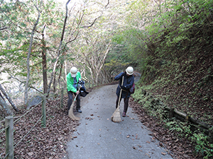 通路の清掃