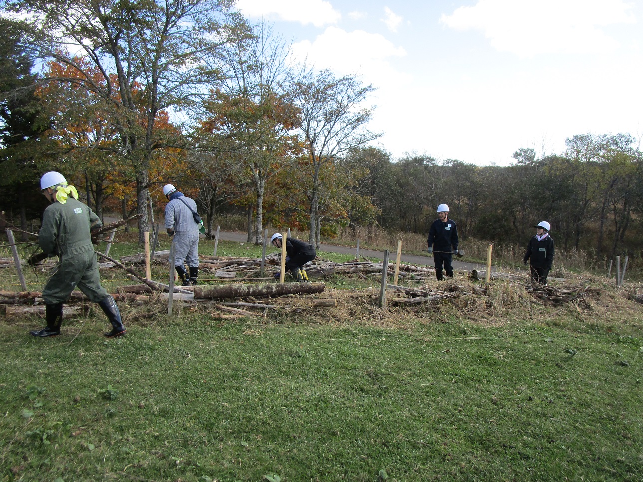 修復作業の様子