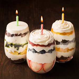 3種のキャンドルケーキ